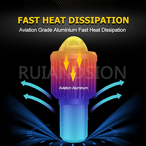 Ruiandsion BA20D LED Moto Faro Lampadina 12-80V