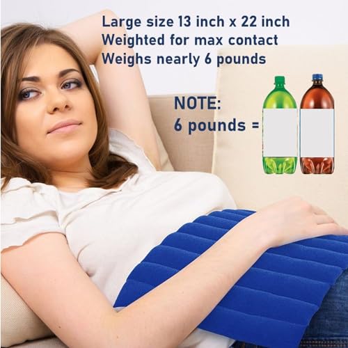 Image of XL Microwavable Heating Pad with Cover Releases Moist Heat for Back Pain