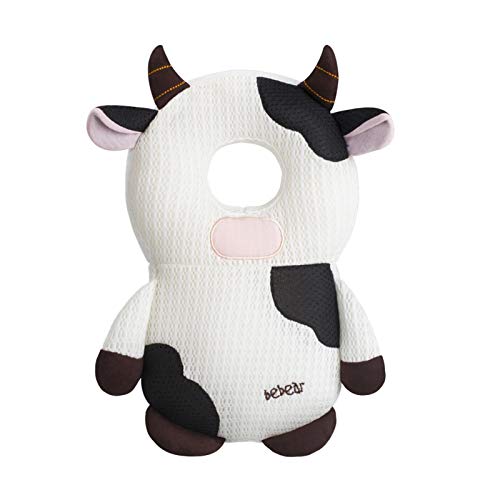 Image of Bebamour Baby Walkers Protective Toddler Adjustable Baby Head Protection Safety Pad Backpack Wear for Crawling (New White)