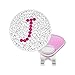 Navika J- Initial Micro Pave Crystal Ball Marker (Pink) w/Pink Hat Clip