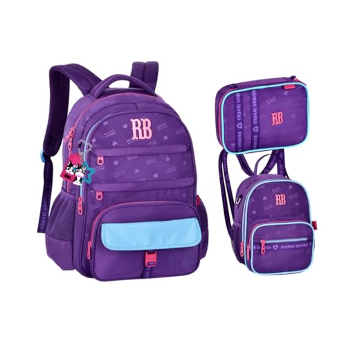 Kit Mochila Lancheira e Estojo Rebecca Bonbon Urban Mix RB26224 (Roxo)
