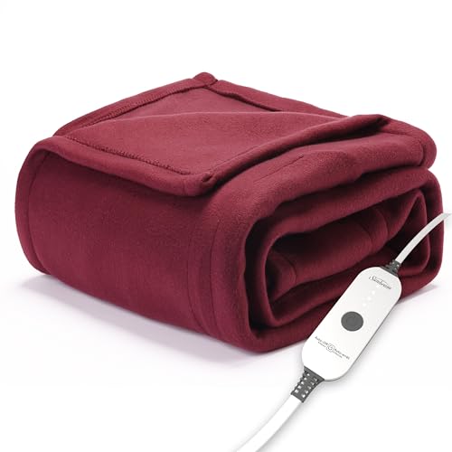 Sunbeam Royal Ultra Cabernet Heated Personal Throw / Blanket, Cozy-Warm, Adjustable Heat Settings