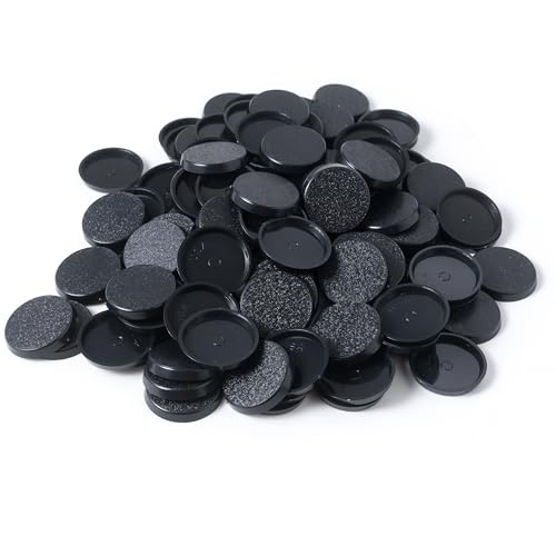 EasyPegs 28.5mm Textured Plastic Round Bases Wargames Table Top Games 120 Count