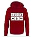 Produktbild Comedy Shirts Student Fun - Herren T-Shirt Hoodie Rot Gr. L