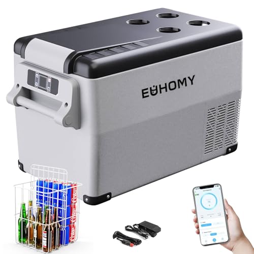 EUHOMY 30,6L Kompressor Kühlbox 12V/24V DC - Kühl-Gefrier-Kombi...