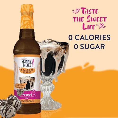 Image of Jordan's Skinny Mixes Sugar Free Coffee Syrup, Holiday Voodoo Cookies & Cream Coffee Flavoring Syrup, Zero Calorie Drink Mix for Lattes, Baking, Protein Shake, Dairy & Gluten Free, Kosher, 25.4 Fl Oz