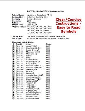 Noah's Ark, Vintage Counted Cross Stitch Pattern (Pattern Only, You Provide The Floss and Fabric)