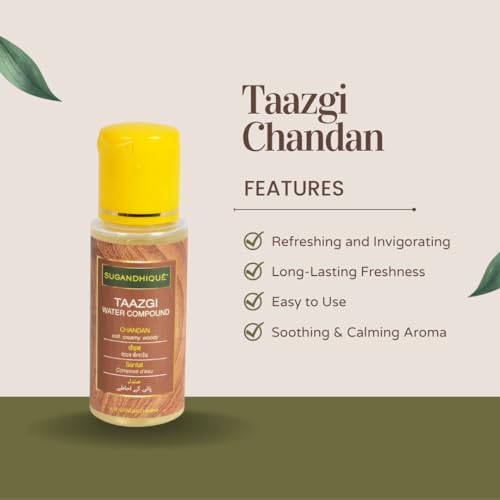 SUGANDHCO Taazgi Chandan | Soft, Sweet, Sandalwood Scent for a refreshing experience | Water Compound 50ml - Image 3