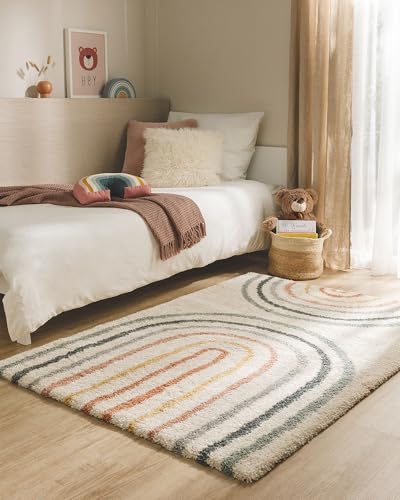 benuta Lytte Tapis Enfant Chambre Gobi - Multicolore 140x200 cm - Fausse Fibre - Rectangulaire Style: Motifs Bebe, Scandi - Facile Entretien - pour Salon,...