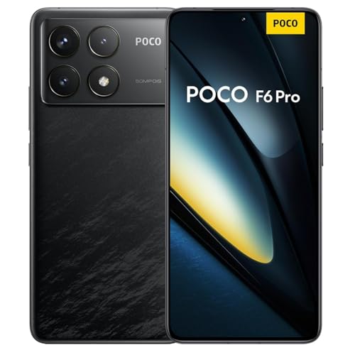 XIAOMI Poco F6 Pro - Smartphone da 16+1 TB, Snapdragon 8 Gen 2, schermo AMOLED da 120 Hz, tripla fotocamera da 50 MP, 120 W HyperCharge, 5000 mAh, nero, esclusi gli accessori (ricondizionato)