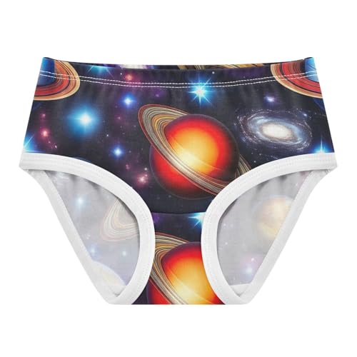 Cute Outer Space Planets Girl Panties Cute Girls Underwear Toddlers Cotton Durable Briefs Kids Undies 2t