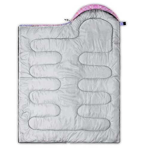 Image of QOOMO Camping Sleeping Bags,3 Season Warm & Cool Weather,Lightweight,Waterproof Sleeping Bags for Adults & Kids,Traveling,and Outdoors,Camping Gear Equipment