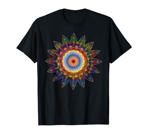 Mandala Sacred Geometry Prana Art Yoga Mantra Om Good Vibe T-Shirt
