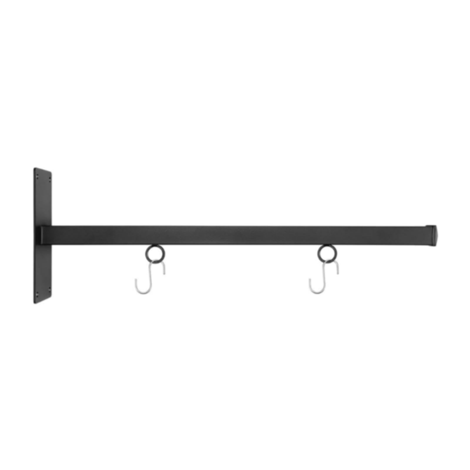 Supporto per da Appendere, Montaggio a Parete, Braccio di Montaggio da 24", Staffa in Metallo con Gancio a S per Esterni, Stile Rustico