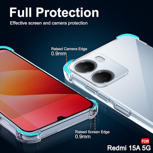 Image of TheGiftKart Transparent Crystal Clear Back Cover Case for Mi Redmi 15A 5G | Shockproof Soft TPU Case | Cushioned Edges for Ultimate Protection Back Cover Case for Redmi 15A 5G (TPU, Transparent)