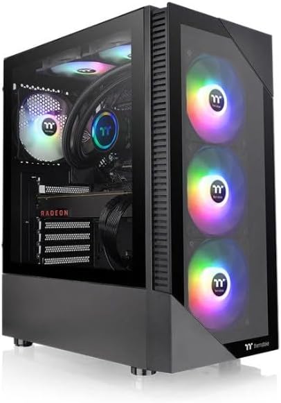 Thermaltake View 200 Plus ARGB TG Mid Tower Case Black Edition, CA-1X3-00M1WN-01