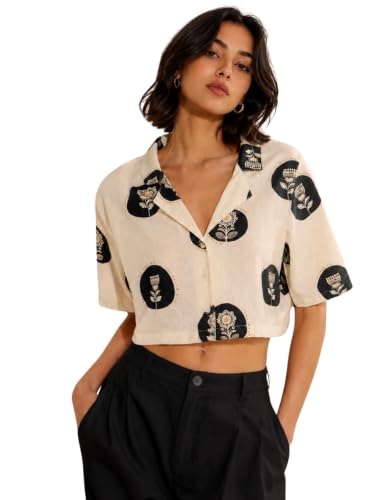 Image of Leriya Fashion Women Printed Rayon Top for Women | Regular Fit Casual Wear | Top for Woman | Floral Western Office College Soft Breathable Fabric