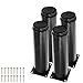 Cjueiom 4 piedini regolabili in acciaio inox 150 mm, piedini neri per mobili da cucina, piedini per divano e divani, set di gambe per armadio, piano di lavoro, tavolino da caffè (nero)