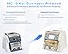 RIBAO MC-40 Mixed Denomination Money Counter, Business Grade Cash Counting Machine, CIS/UV/MT Counterfeit Detection, Muti Currency Bill Counter Printer Compatible Value Count