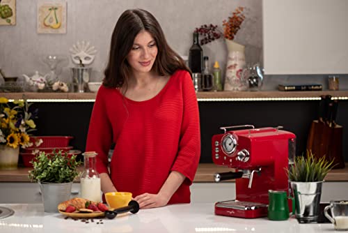 Espressomaschine Siebträger | Kaffeemaschine mit Siebträger | Espresso Milchaufschäumer | Siebträgermaschine klein | für… – Bild 6