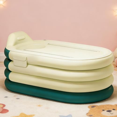 Bañera inflable portátil con bomba de pie cubo hinchable para ducha 3