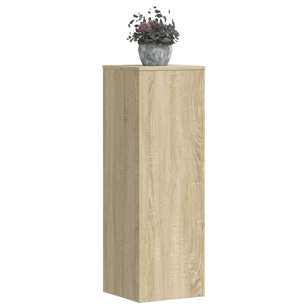 Lot de 2 supports pour plantes en chêne Sonoma 33 x 33 x 100 cm Matériau en bois Étagère à plantes, étagère à fleurs pour intérieur/extérieur, Support de fleurs pour jardin, salon, balcon