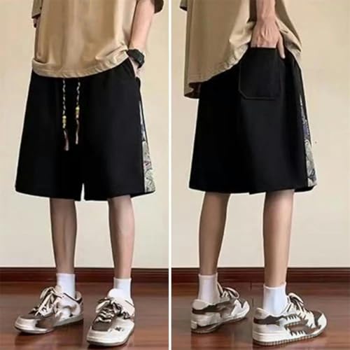 Short d'été ample homme tenue décontractée maison avec poches et cordon - 3