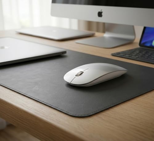 Image of Offbeat - Atom Dual Bluetooth 5.1+5.1 & 2.4Ghz Wireless, Type-C Rechargeable 100 Hours Battery Silent Click Mouse, Triple Device connectivity Windows, Mac, iOS, Android (Silver)