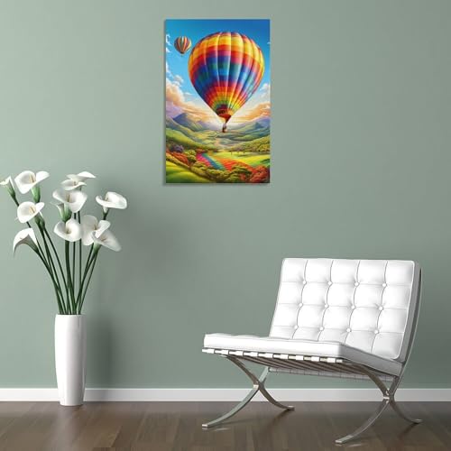 Tableau montgolfière 30x45cm pour décoration murale de salon - 5