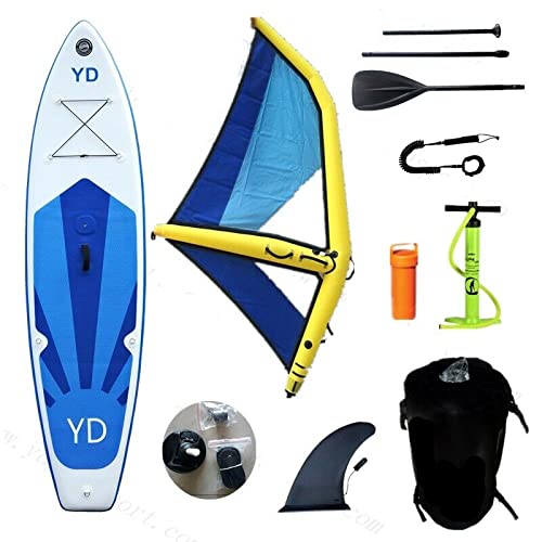 Inflatable PVC SUP Sailboat Windsurfing Paddle Surf Board New - Thumbnail 2
