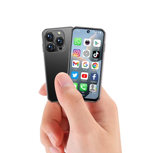 YOHOPE Mini Smartphone, écran HD3,88pouces, Double SIM avec Double Veille, Reconnaissance faciale Face ID, Convient aux Enfants et aux étudiants comme téléphone de...