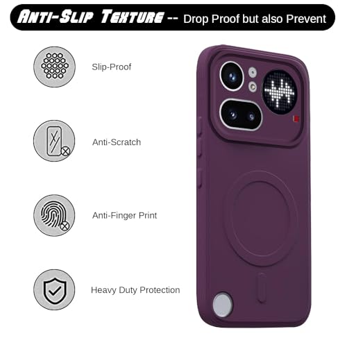 Image of Back Cover | MagFit Ring Design (Non-Magnetic) | Shockproof Case | Anti-Slip Grip | Raised Camera Edges | Slim Protective Case for Nothing Phone (4a) Pro 5G (Purple)