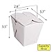 zmybcpack 50 Pack (16 oz 1 Pint) Chinese Take Out Food Boxes with Metal Wire Handle & 4 Pack(64 Pcs) Labels, Paper Take Out Food Containers For Hot Or Cold Food