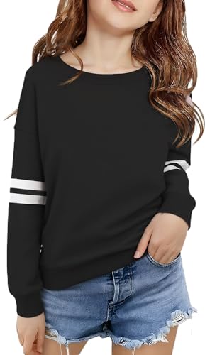 Image of SELINK Girls Big Kids Long Sleeve Striped Color Block Pocket Tees