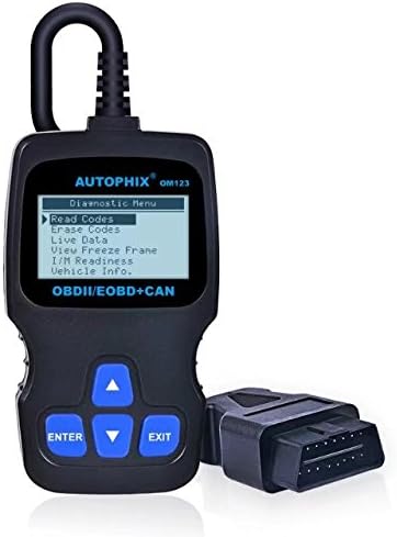 AUTOPHIXOM123 OBD2 EOBD Hand-held Diagnostic Scan Tool OBD II Code Readers with Live Data(Black Color) by Autophix