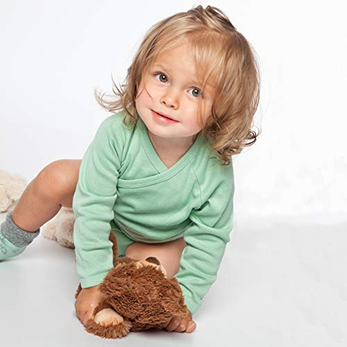 GRÜNSPECHT Naturprodukte 322-V2 Wärme-Kuscheltier, Bär, Mama, Rapssamen-Innenkissen, braun