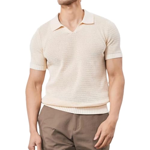 Polo tricoté homme anti-transpiration en maille creuse pour rester frais tout l'été