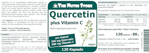 Quercetin 250 mg + Vitamin C 300 mg Kapseln 120 Stk.