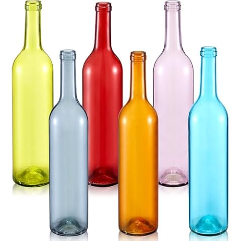 Zhehao 6 Colored Glass Bottles Cover