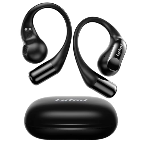 Lytmi CozyFit D1 Open Ear Headphones, Wireless Earbuds with 4-Mic Clear Call, 5g Lightweight, Ultra-Comfort, Snug Fit, Deep Bass, 30H Playtime, Water Resistant for Everyday Use