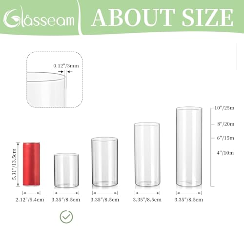 Glasseam-Cylinder-Vases-for-Centerpieces-Set-of-6-Clear-Glass-Vases-for-Flowers-Modern-Small-Floating-Candle-Vase-Decor-Decorative-Hurricane-Candle-Holders-for-Home-Wedding-Table-Decorations-4in