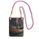Tissu sergé de haute qualité : fabriqué en sergé 100 % polyester de qualité supérieure, ce sac à bandoulière imprimé bateau pirate nordique pour femme dispose d'une texture douce et durable qui est légère mais résistante, conservant sa forme lors d'une utilisation quotidienne à long terme.