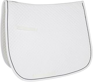 Dover Saddlery Mini Diamond Quilted Dressage Pad, Dress, White/Black