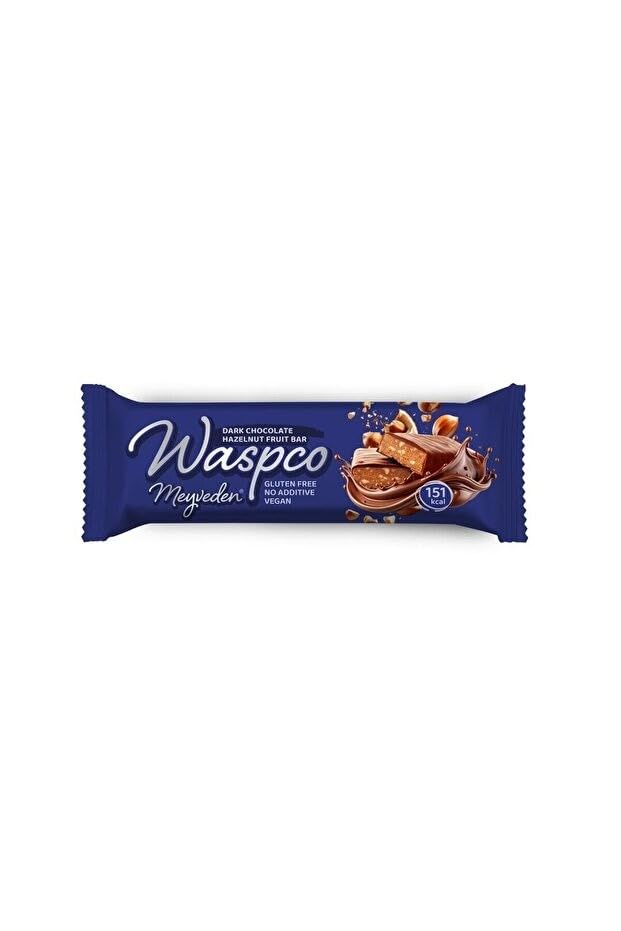 Waspco Bitter Çikolata Kaplı Fındıklı Meyve Bar 35g x 12 Adet