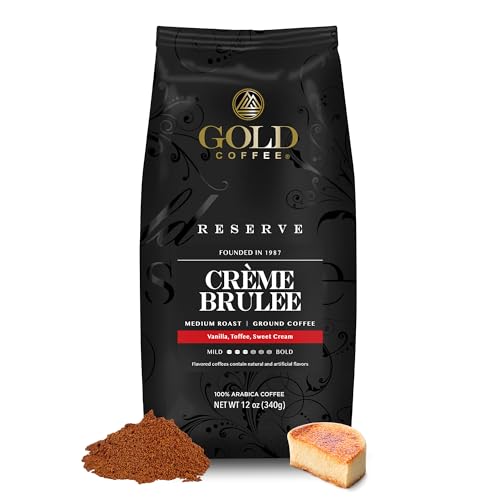 Gold Coffee Crème Brulee Arabica Coffee 12 oz