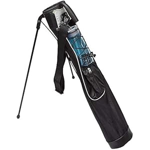 JEF WORLD OF GOLF JR1256 Pitch & Putt Sunday Bag with Stand & Handle, Black