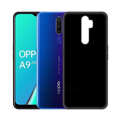 Image of Case Creation Luxurious OG Series for A5 2020 Case Cover,Anti-Dirty Slim Case Frosted Matte Cute Candy TPU Raised Bezel (Splash of Color) Back Cover for Oppo A5 2020 -Black