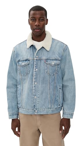Levi's® Mens Type 3 Sherpa Trucker Kentucky Blue Sherpa Small at