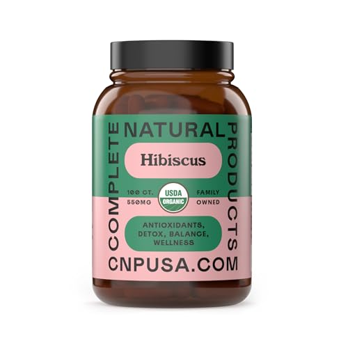 Complete Natural Products Organic Hibiscus Capsules, 550mg, 100ct...