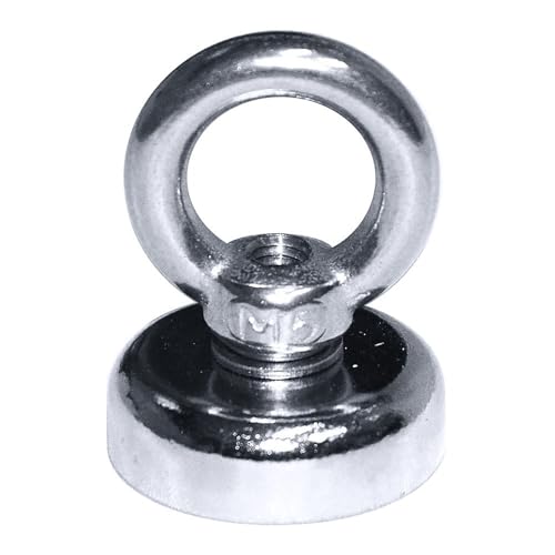 12Kg Salvage Strong Magnet N52 Neodymium Eyebolt Circular Ring 25x30 mm for Fishing
